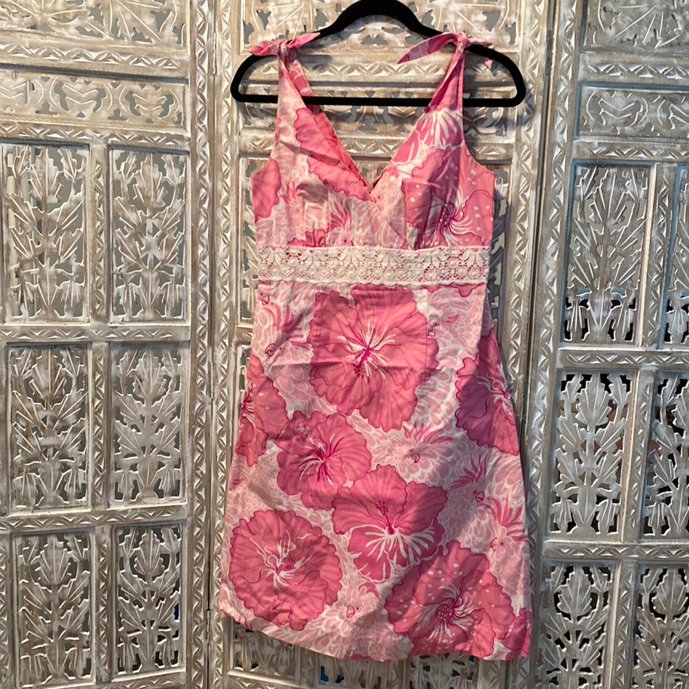 Lilly Pulitzer pink shift dress size 6
